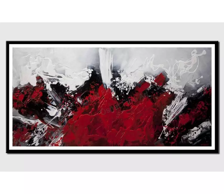 print on paper - red modern wall art by osnat tzadok dark white background art