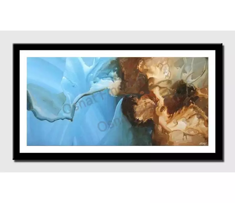 posters on paper - canvas print of horizontal blue abstract