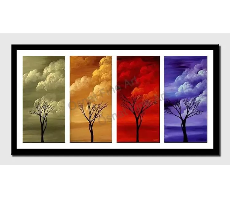 print on paper - canvas print of clouds in four seasons