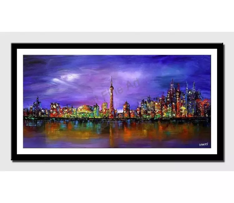 print on paper - canvas print of toronto skyline