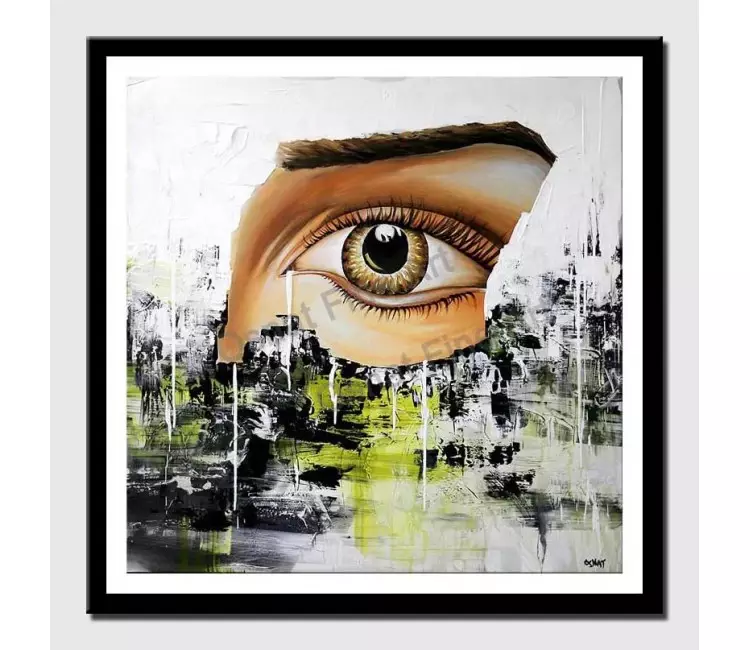 posters on paper - canvas print of modern wall art by osnat tzadok human eye