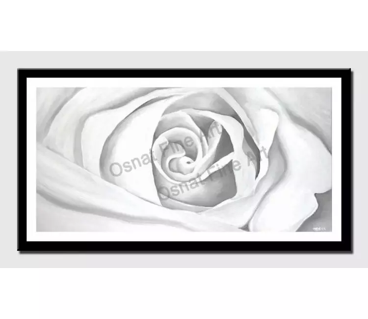 print on paper - canvas print of white rose