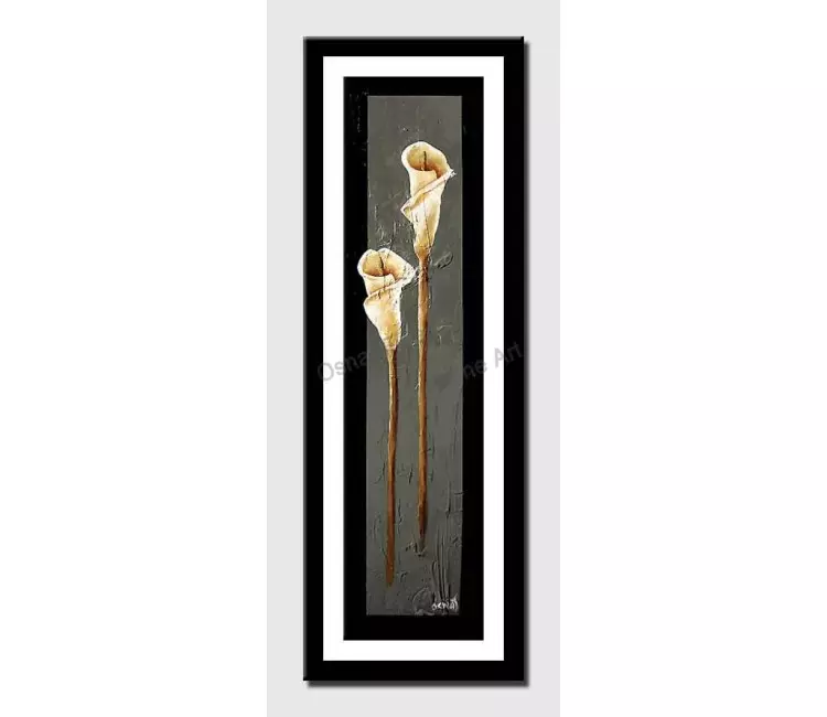 posters on paper - canvas print of vertical painting of lillies