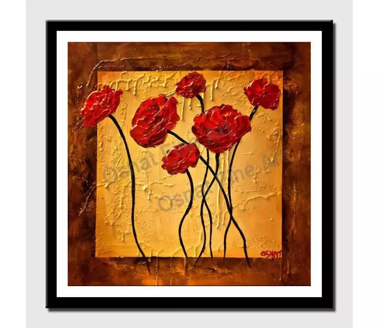 print on paper - canvas print of red roses
