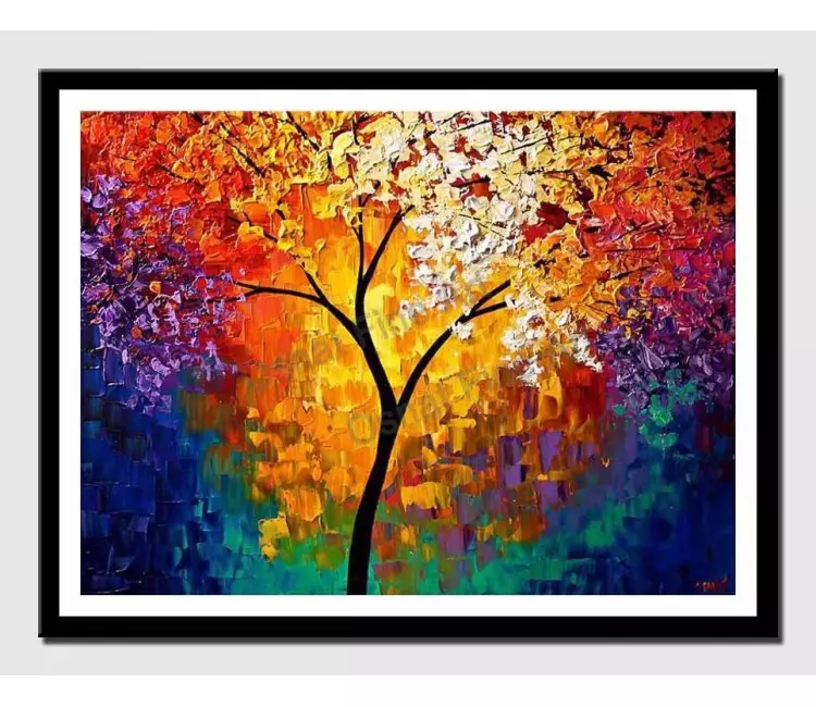 print on paper - canvas print of abstract tree of life