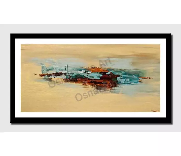 print on paper - canvas print of modern wall art by osnat tzadok in sandy and brown colors