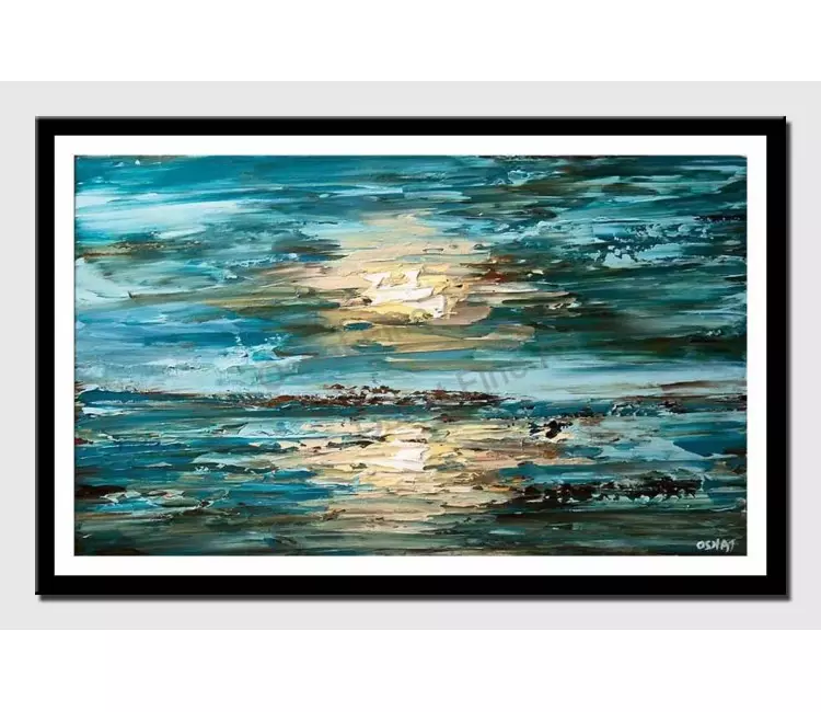 print on paper - canvas print of modern wall art by osnat tzadok of the sea