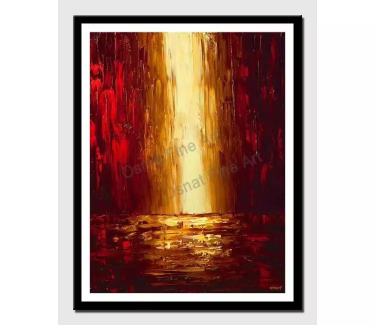 print on paper - canvas print of red cityscape painting