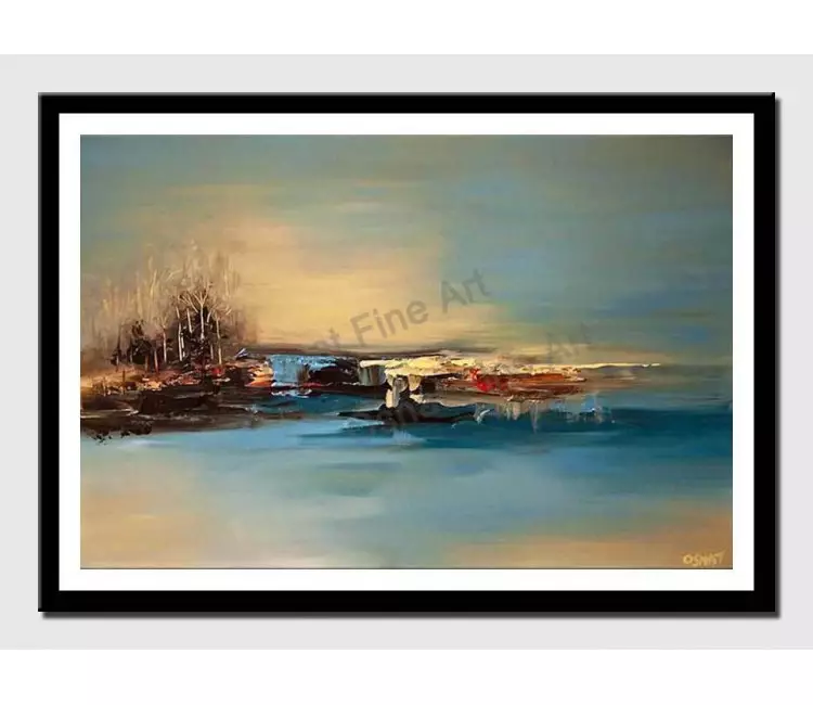print on paper - canvas print of modern wall art by osnat tzadok of an island
