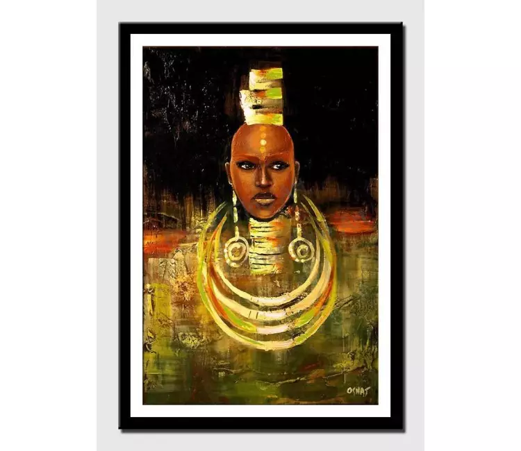 posters on paper - canvas print of face of an african woman front
