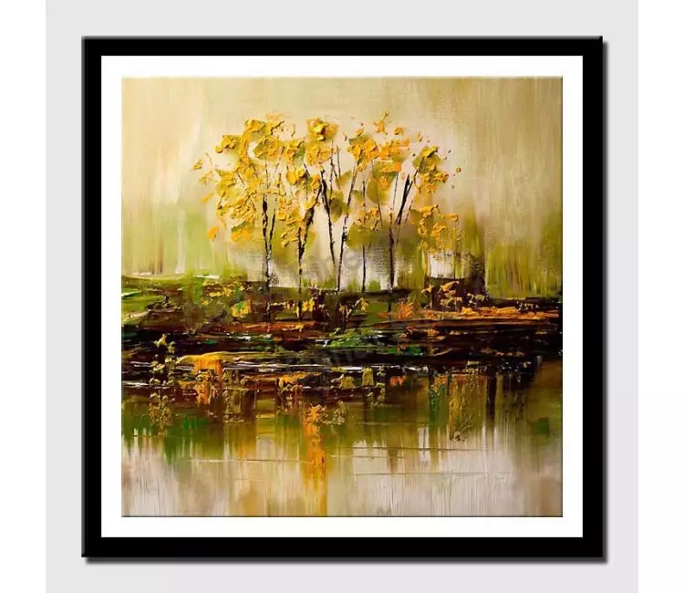 posters on paper - canvas print of bunch of trees reflected in swamp