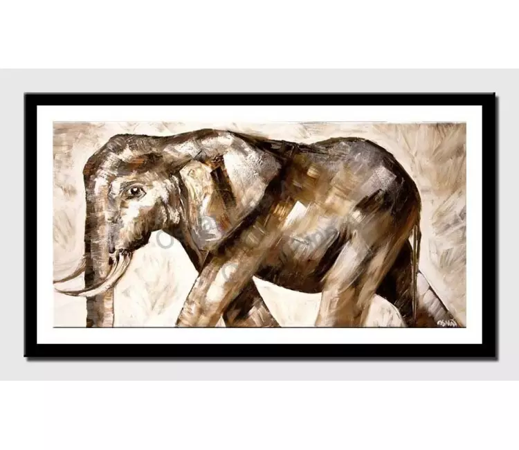 print on paper - canvas print of elephant painting