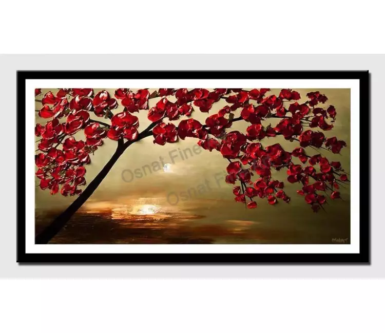 posters on paper - canvas print of red cherry tree