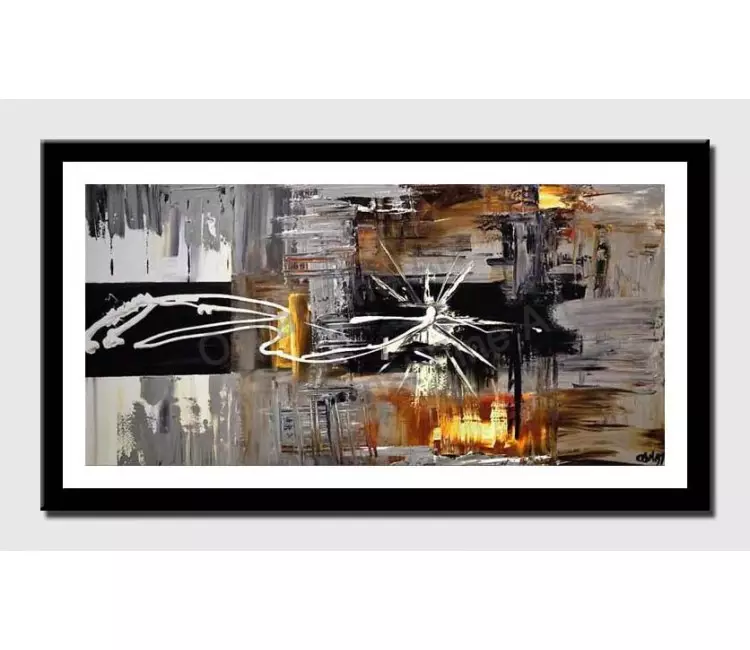 print on paper - canvas print of modern abstract wall painting