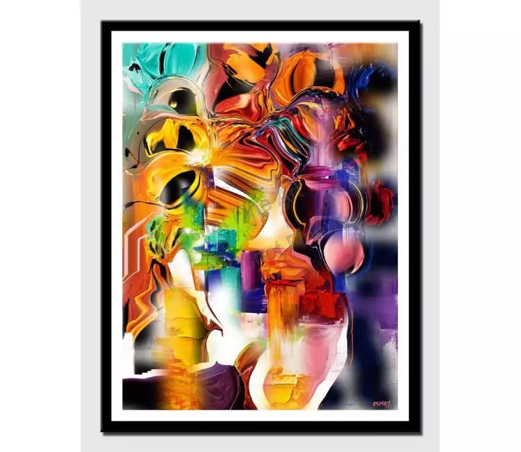 posters on paper - canvas print of colorful abstract print on canvas