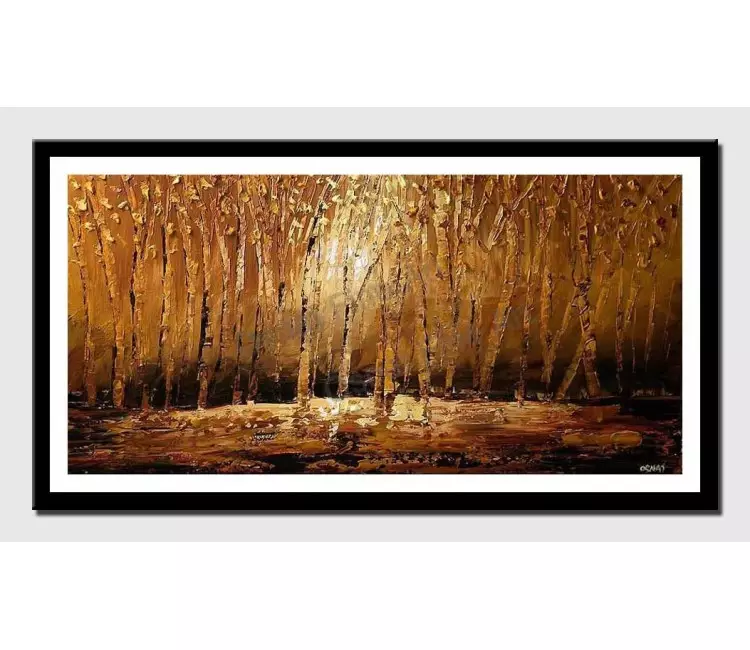 print on paper - canvas print of forest in autumn time