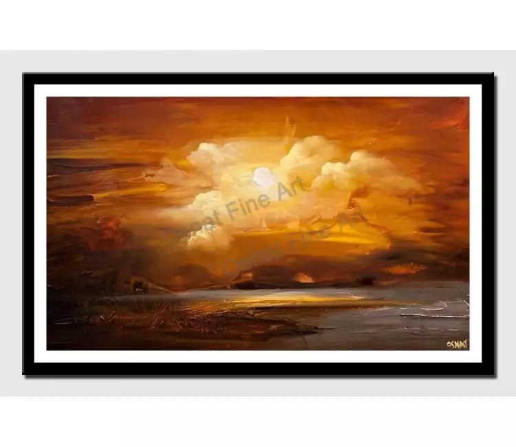 posters on paper - canvas print of earthtone landscape modern modern wall art by osnat tzadok