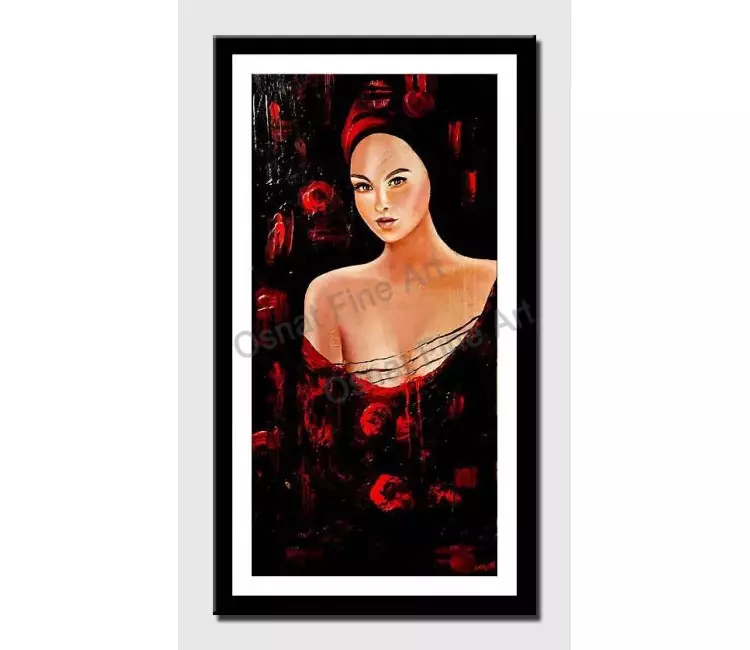 print on paper - canvas print of sensual womanl figure nude painting