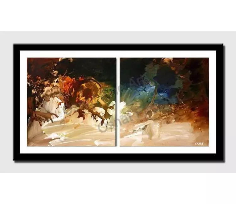 print on paper - canvas print of diptych modern wall art by osnat tzadok