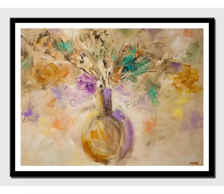 posters on paper - canvas print of soft pastel colors floral painting modern art by osnat tzadok