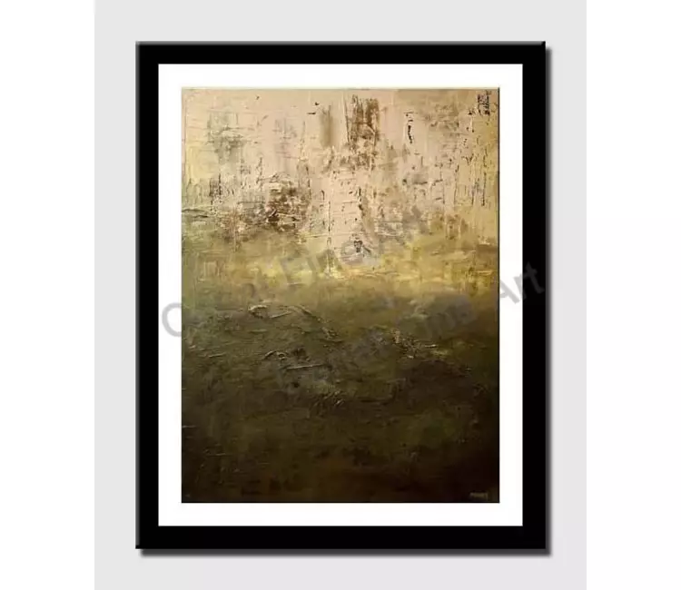 print on paper - canvas print of contemporary green textured modern wall art by osnat tzadok