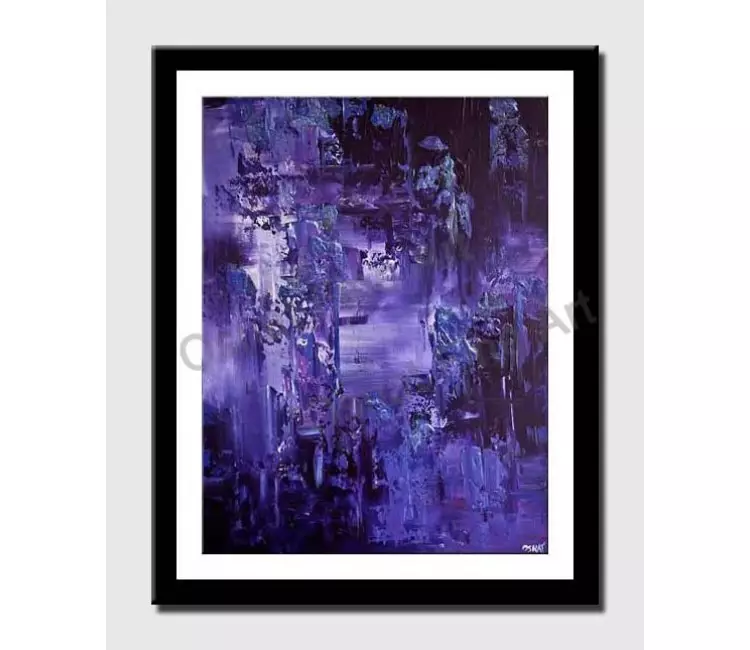 print on paper - canvas print of purple textured modern wall art by osnat tzadok