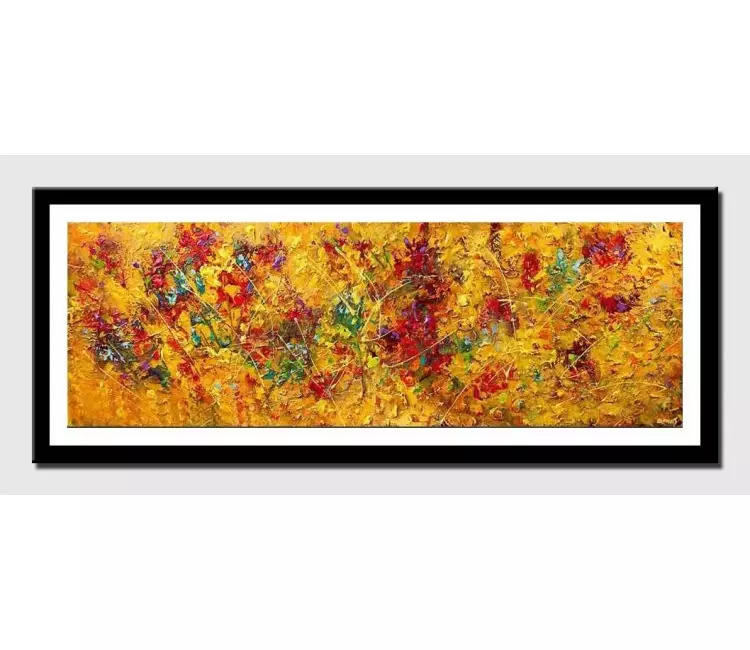 print on paper - canvas print of contemporary floral modern wall art by osnat tzadok modern palette knife