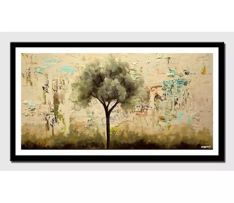 print on paper - canvas print of blooming tree painting