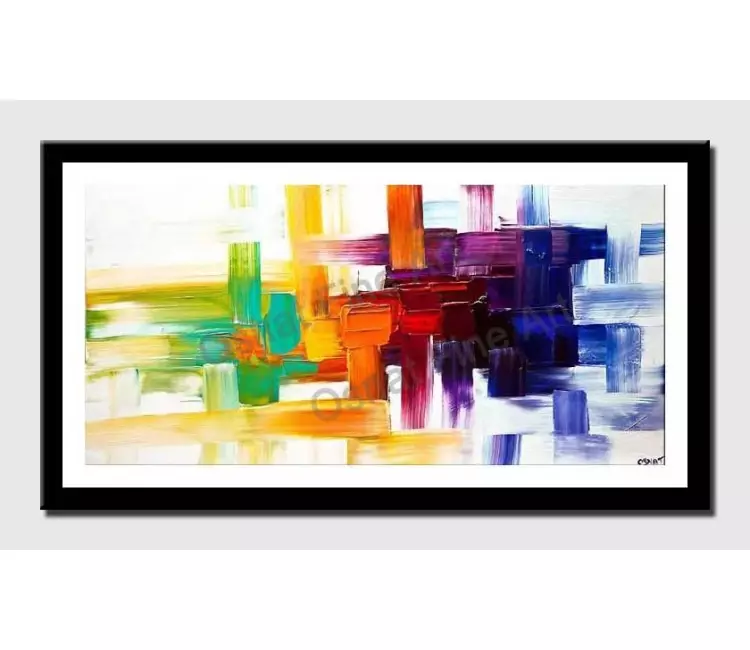 print on paper - canvas print of colorful art by osnat tzadok