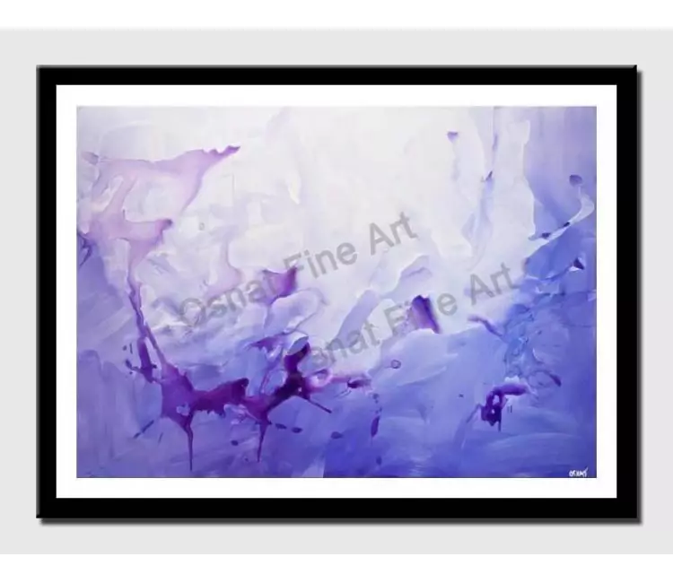 print on paper - canvas print of contemporary purple blue art by osnat tzadok home decor