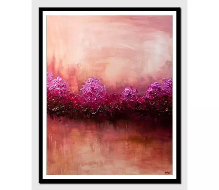posters on paper - canvas print of large modern pink art by osnat tzadok home decor