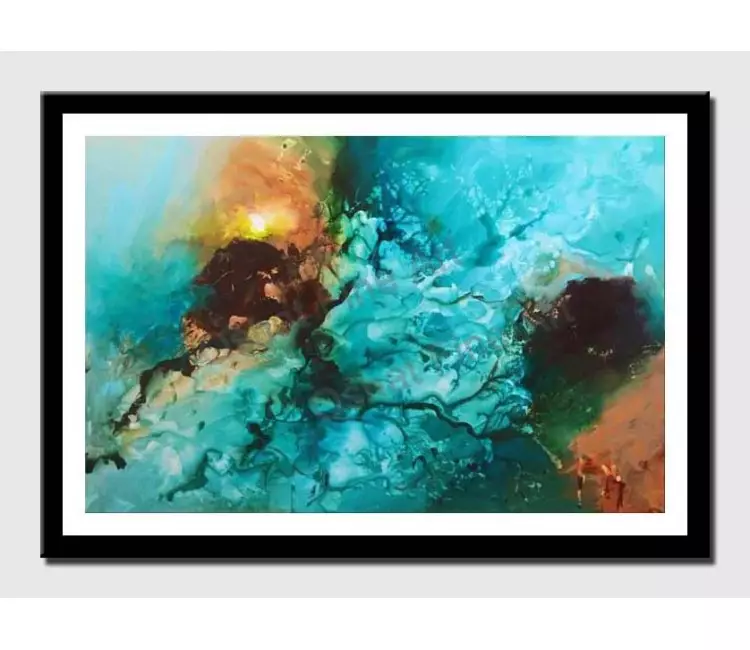 print on paper - canvas print of blue art by osnat tzadok wall hanging