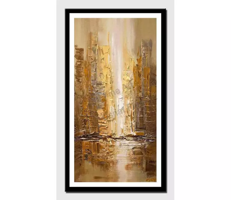 print on paper - canvas print of modern brown city modern wall art by osnat tzadok