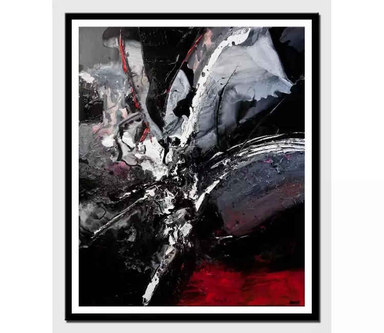 print on paper - canvas print of black white art by osnat tzadok