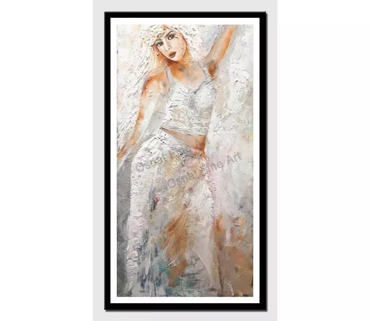 posters on paper - canvas print of abstract woman figure painting