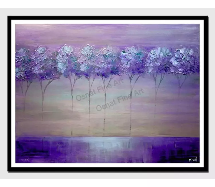 posters on paper - canvas print of purple lavander tree painting