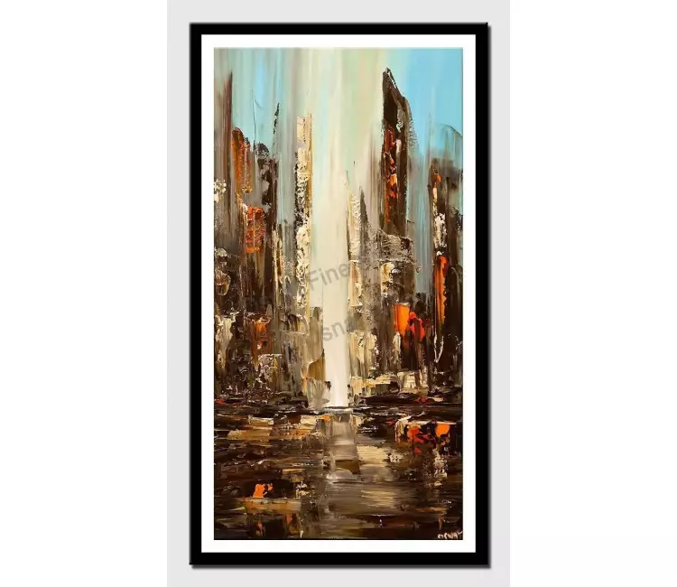 print on paper - canvas print of city view modern wall art by osnat tzadok