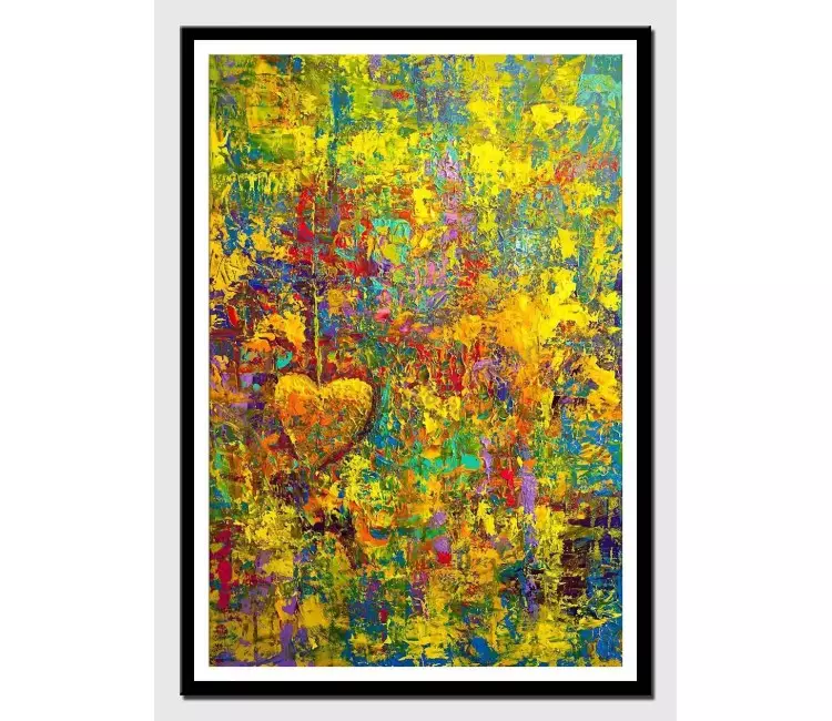 print on paper - canvas print of huge colorful textured art by osnat tzadok