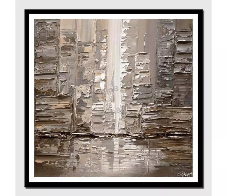 print on paper - canvas print of contemporary abstract city painting