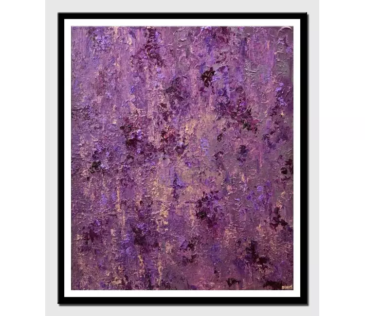 print on paper - canvas print of modern purple textured art by osnat tzadok