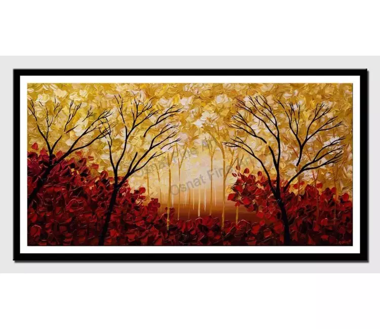 print on paper - canvas print of abstract forest landscape