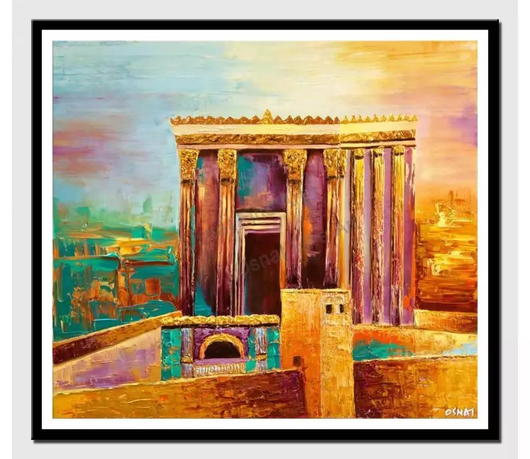 print on paper - canvas print of beit hamikdash painting