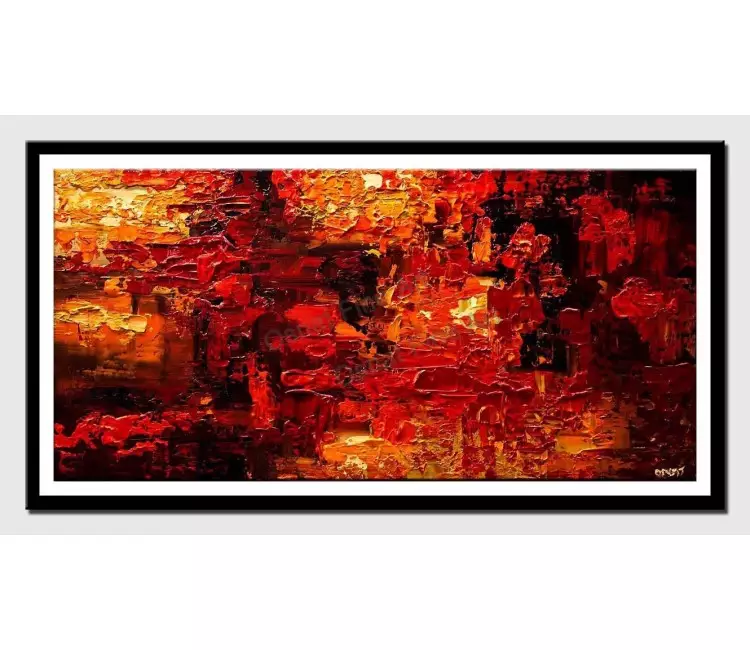 print on paper - canvas print of red art by osnat tzadok