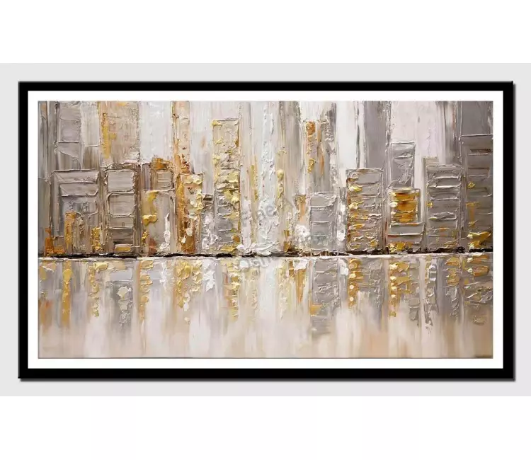 print on paper - canvas print of art by osnat tzadok silver city painting