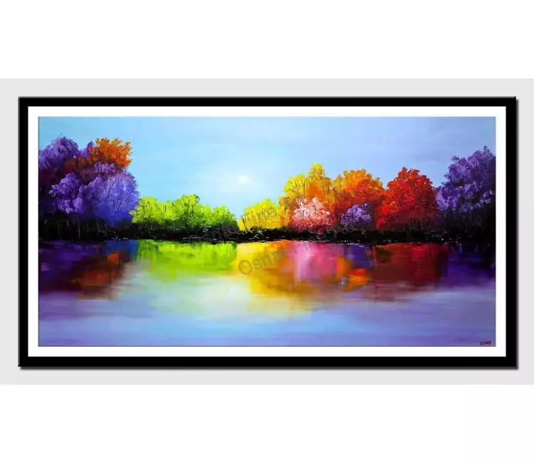 print on paper - canvas print of heaven painting colorful wall art by osnat tzadok