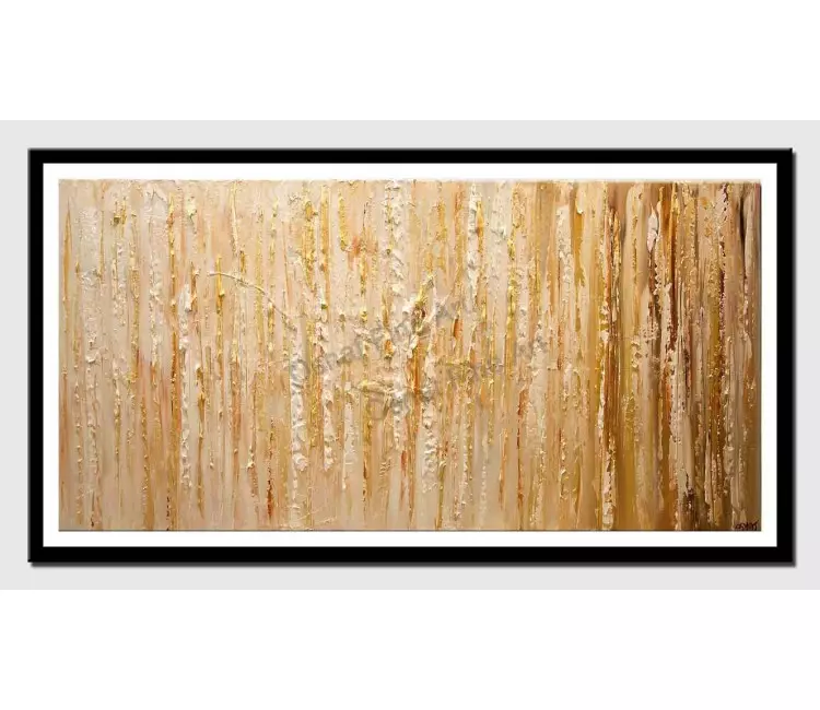 print on paper - canvas print of gold textured art by osnat tzadok