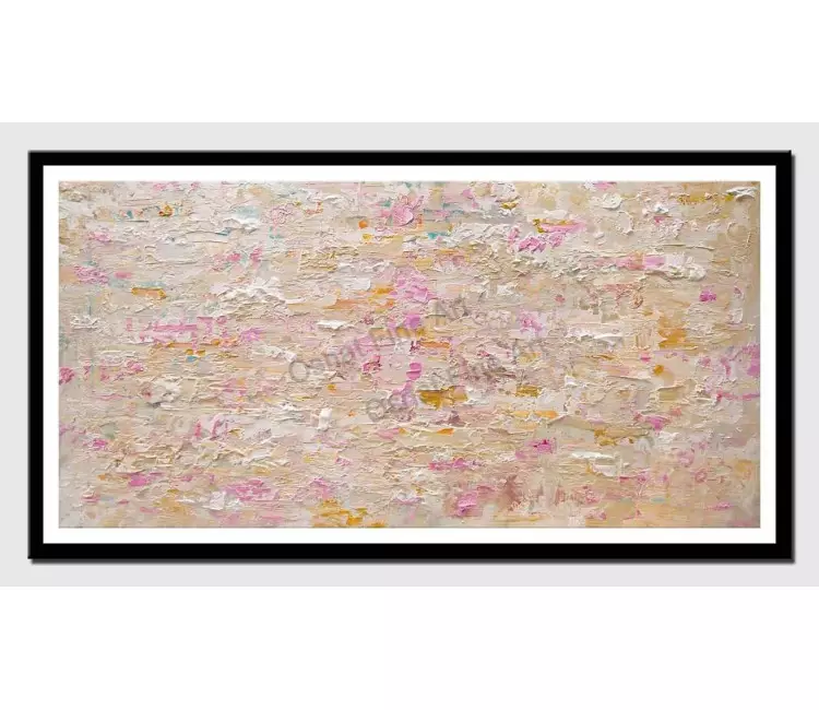 print on paper - canvas print of big textured soft modern wall art by osnat tzadok