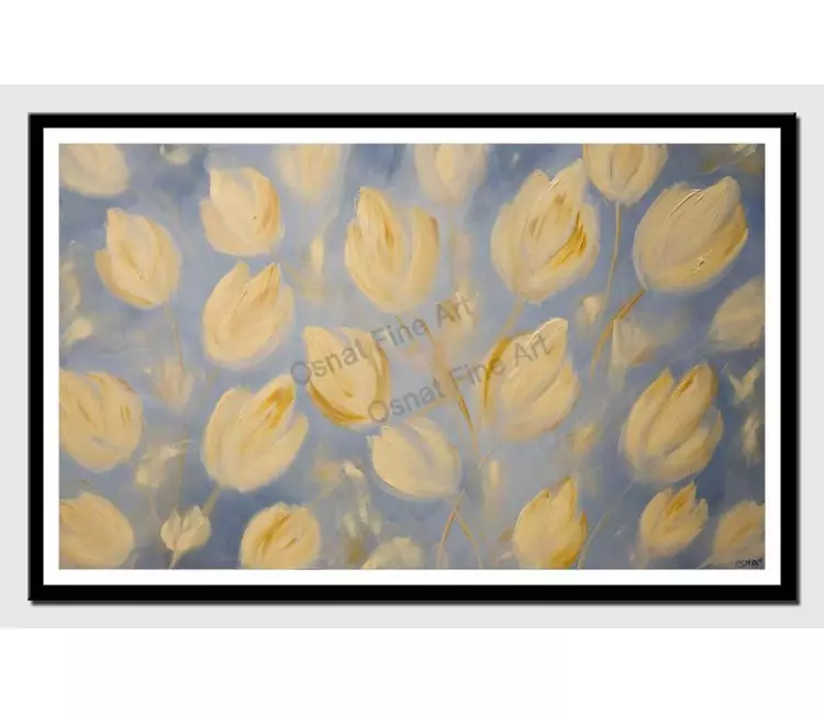 print on paper - canvas print of yellow tulips painting