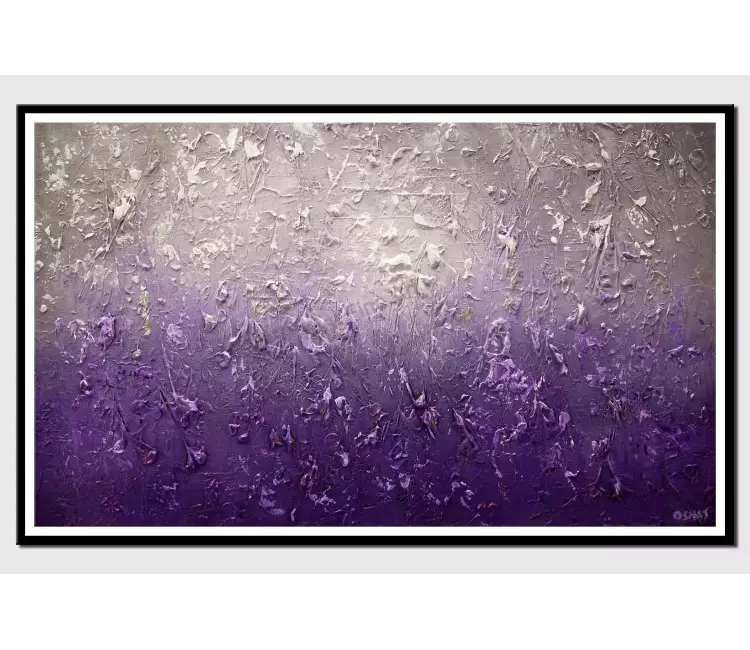 posters on paper - modern textured purple gray modern wall art by osnat tzadok