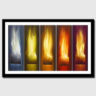 canvas print of flames on fire